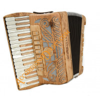 Scandalli Tierra 34 key 96 bass 4 voice olive wood accordion, MIDI options available
